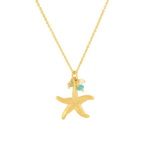 Gold Starfish Pendant Necklace