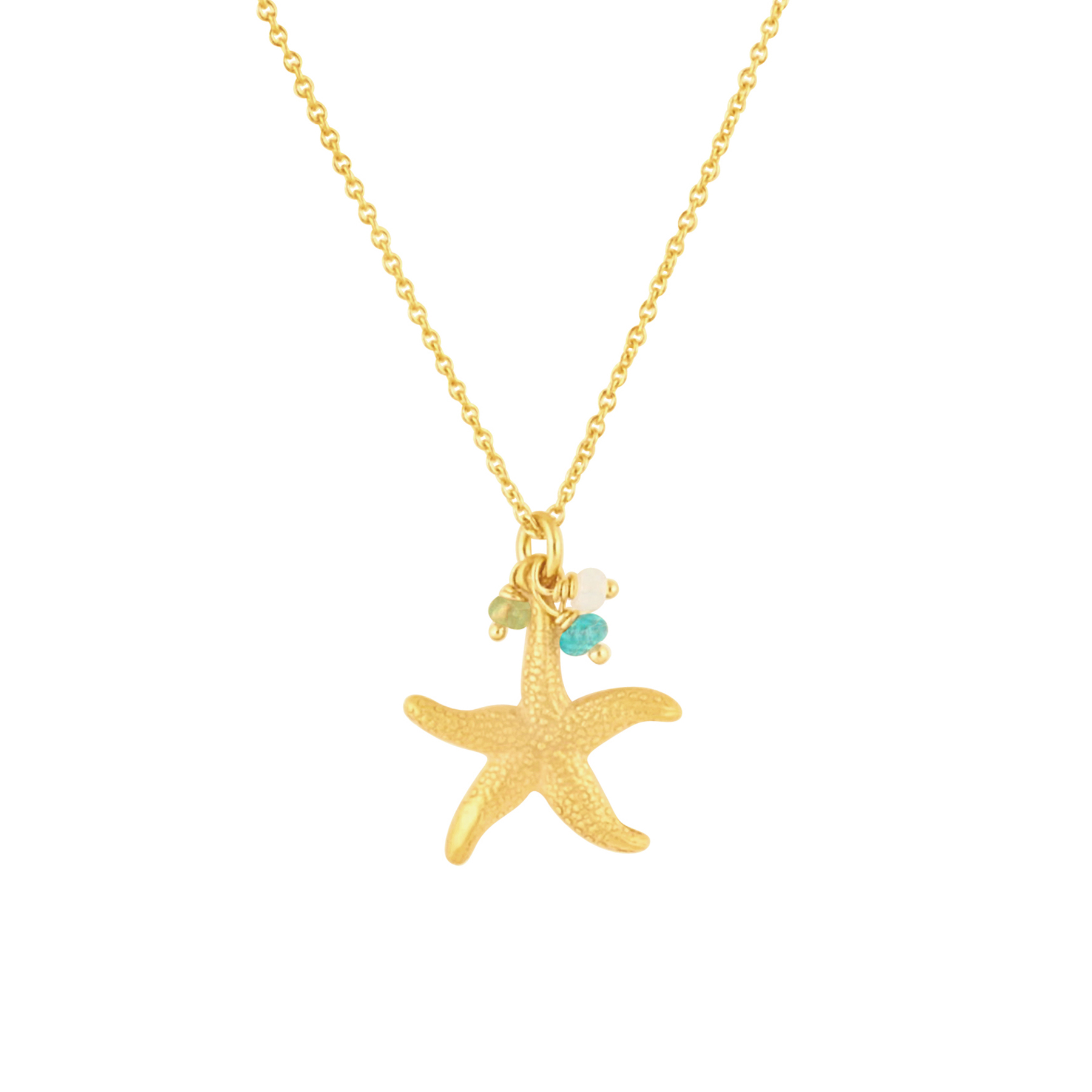 Gold Starfish Pendant Necklace