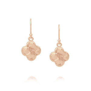 Small Rose Gold Clover Earrings