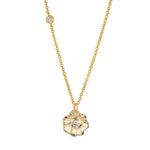 18ct Gold Daisy Diamond Necklace