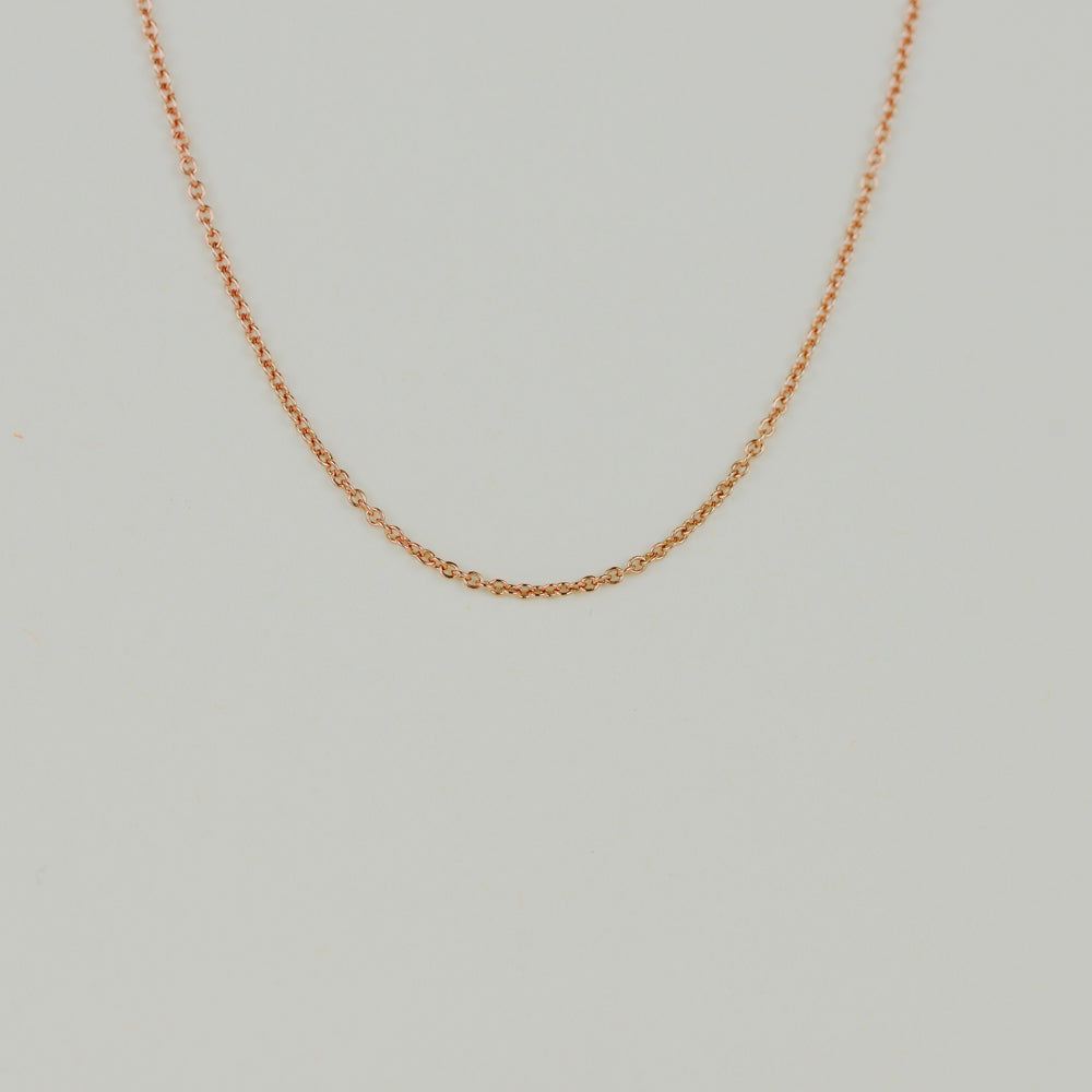 9ct Rose Gold Round Wire Trace Link Chain