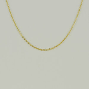 9ct Yellow Gold Round Wire Trace Link Chain