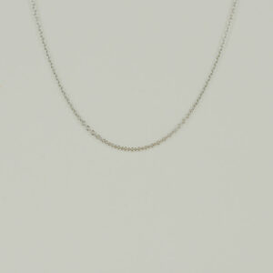 18ct White Gold Round Wire Trace Link Chain