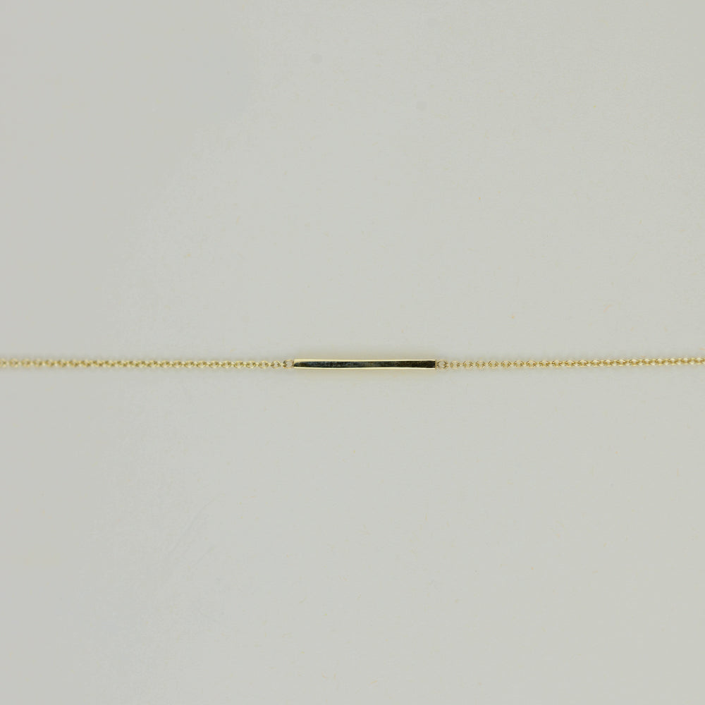 9ct Yellow Gold Square Bar Bracelet