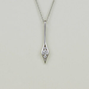 18ct White Gold 0.24ct Diamond Drop Pendant