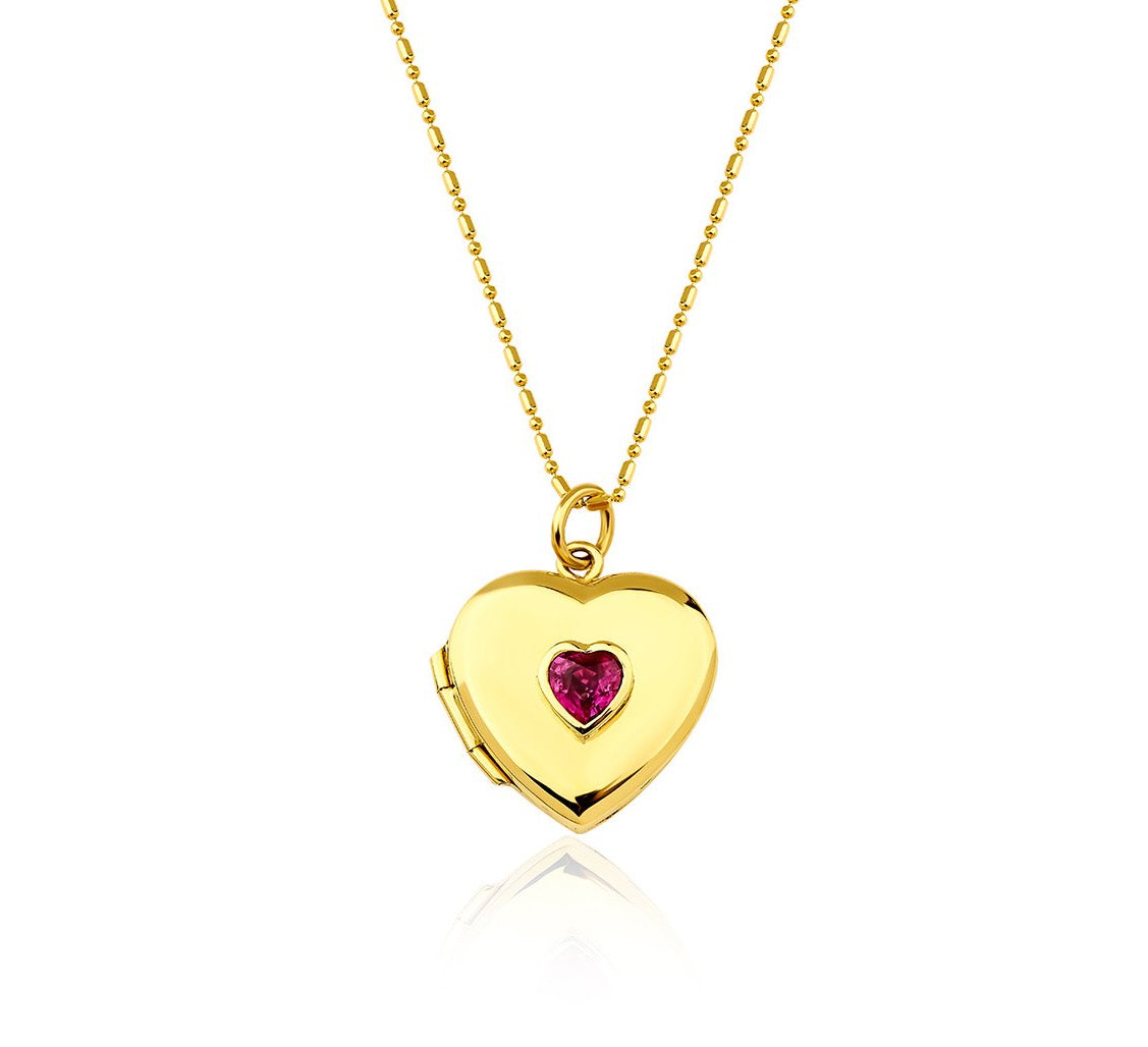 Lily Ruby Locket Necklace