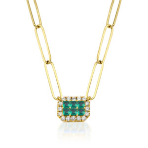 Fortuna Belle Necklace Verde Paperclip
