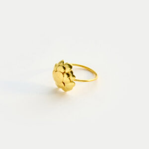 18kt Gold Flora Heart Ring