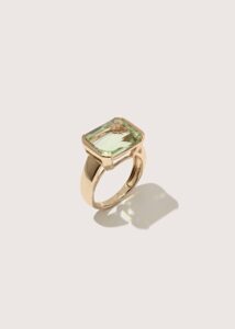 Mint Quartz Domino Ring
