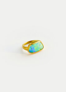 18kt Gold Beachcomber Abalone Shell Greek Ring