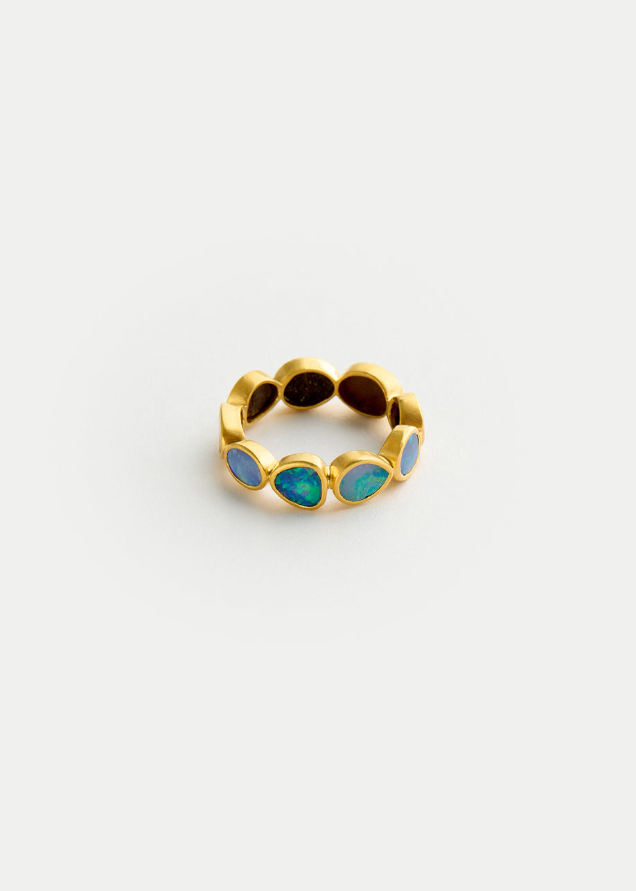 18kt Gold Alectrona Opal Eternity Ring