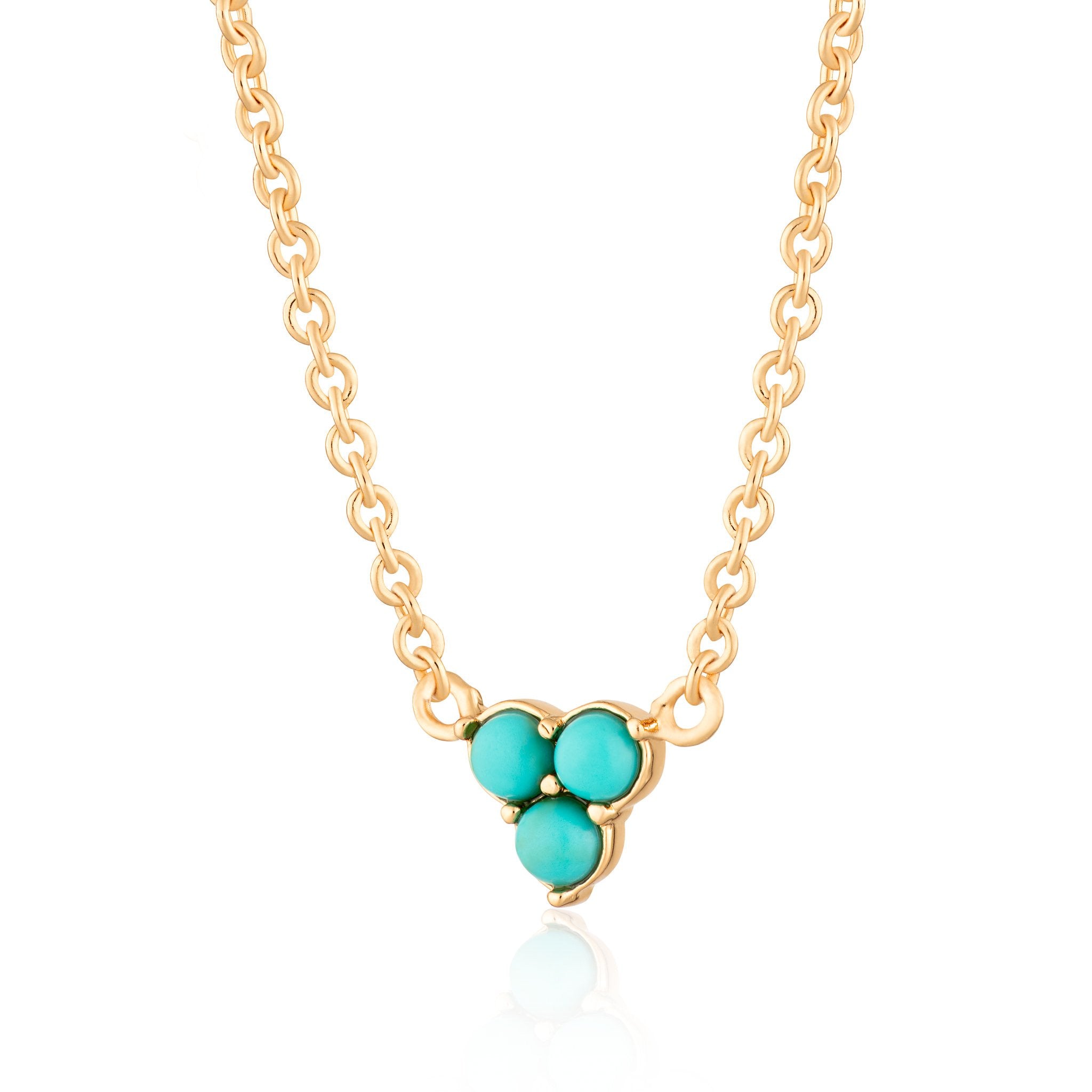 Turquoise Trinity Necklace with Slider Clasp