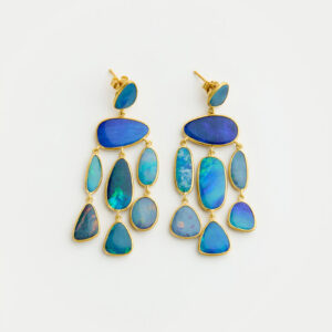 18kt Gold Alectrona Opal Jellyfish Earrings