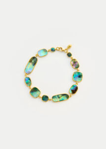 18kt Gold Beachcomber Abalone Shell Full Stone Bracelet