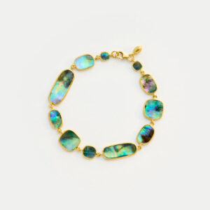 18kt Gold Beachcomber Abalone Shell Full Stone Bracelet