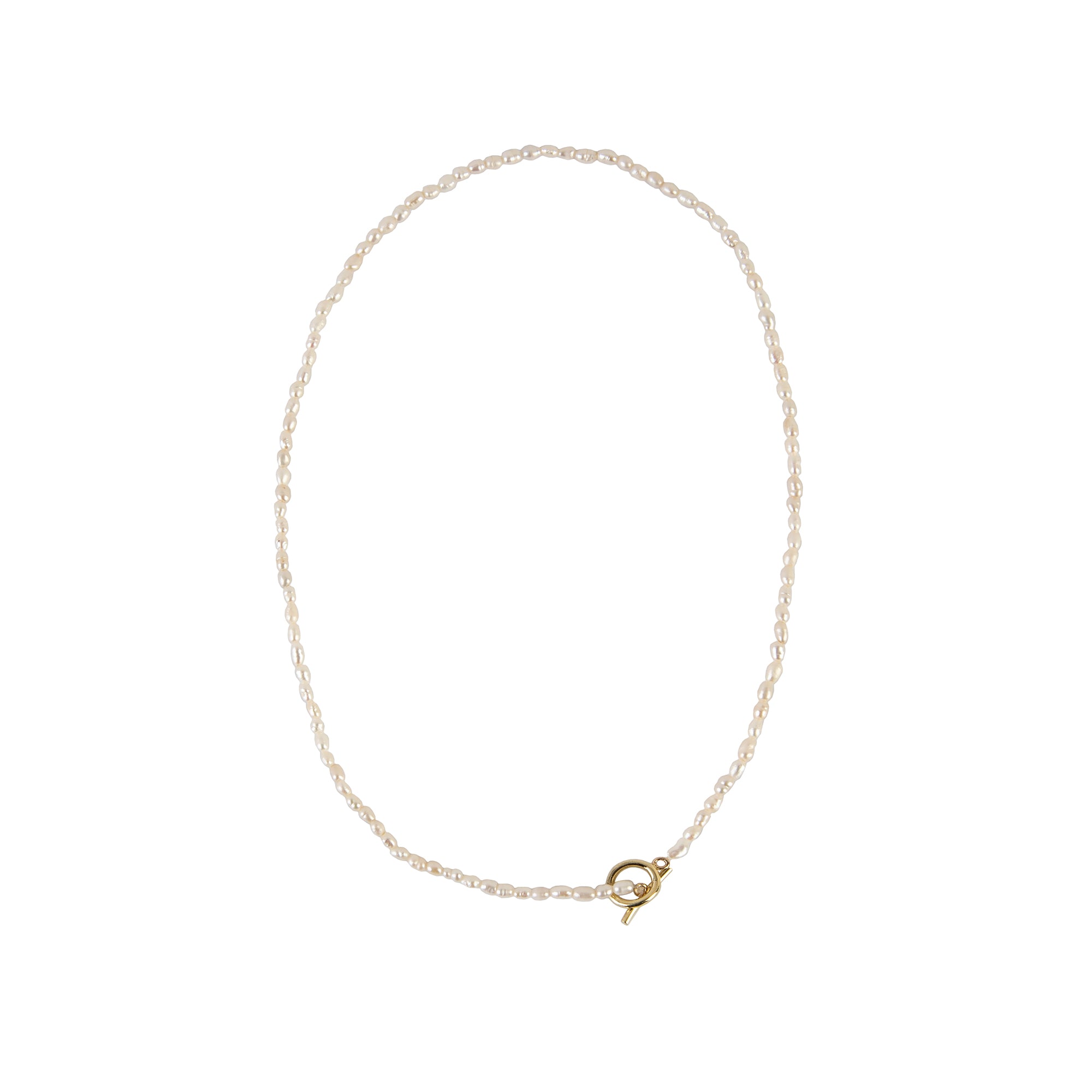 Yellow Gold Necklace with Freshwater Pearls