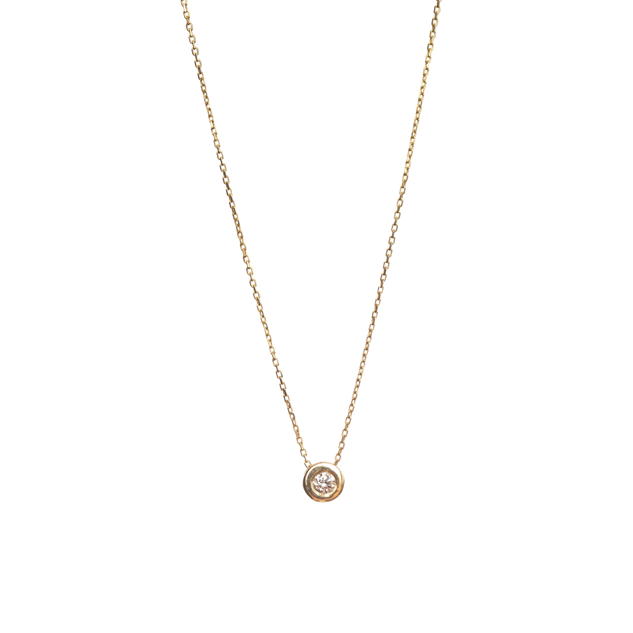Yellow Gold Necklace with Diamond