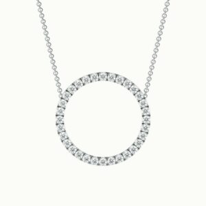 Circle Lab Diamond Pendant in Platinum