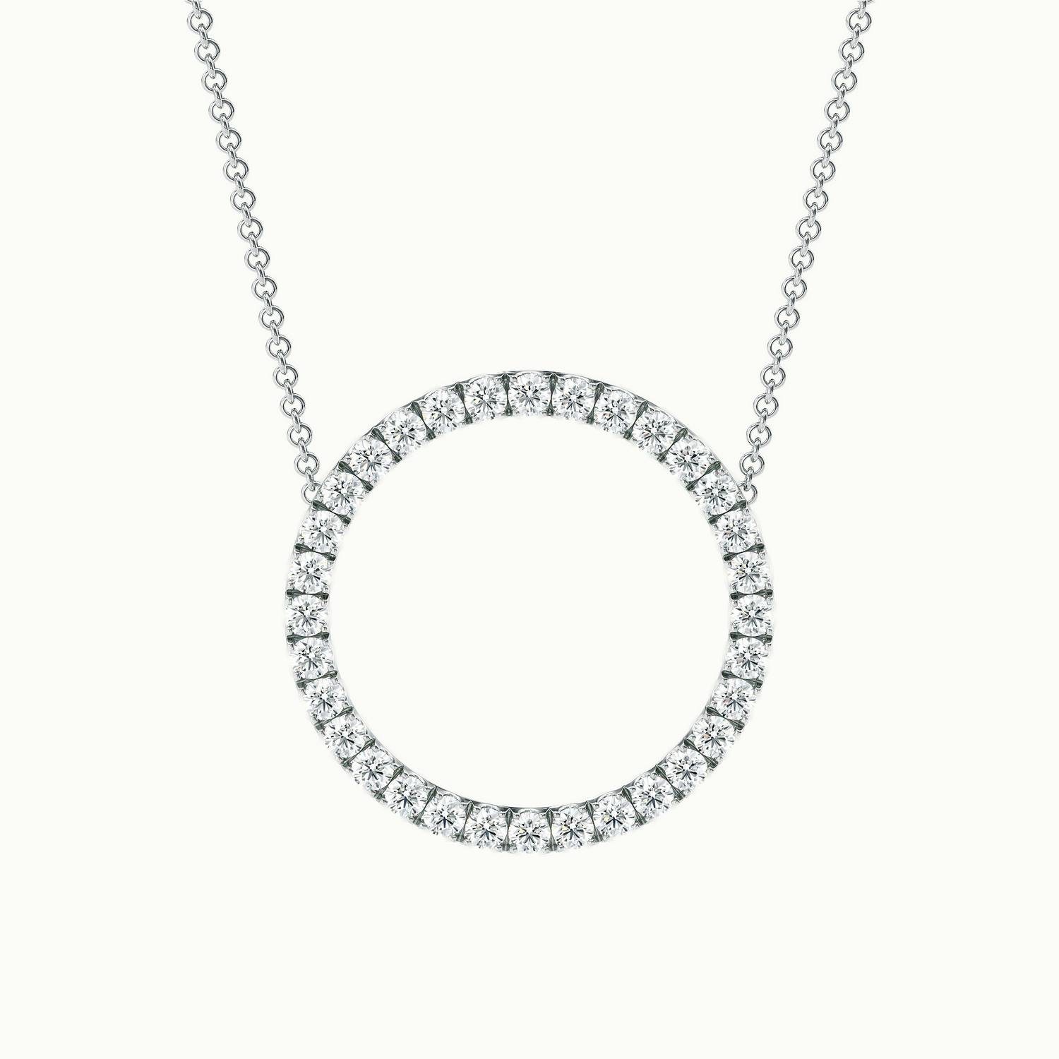 Circle Lab Diamond Pendant in Platinum