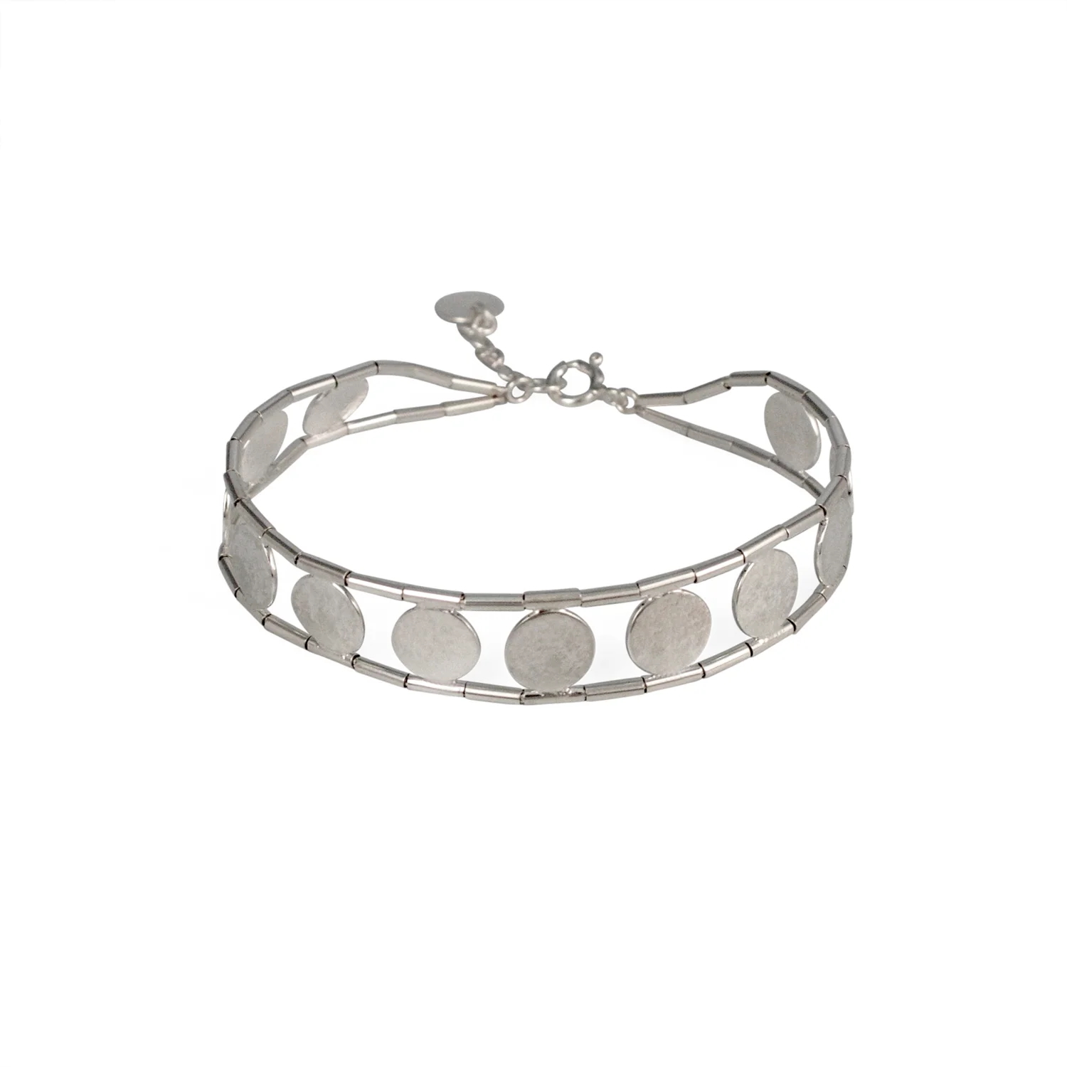 Cara Tonkin Paillette Disc & Bead Bracelet Sterling Silver