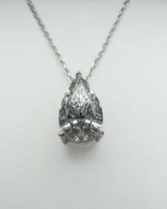 Celeste - Platinum Pear Lab Grown Diamond Pendant