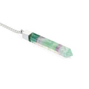 Fluorite Silver Shard Pendant