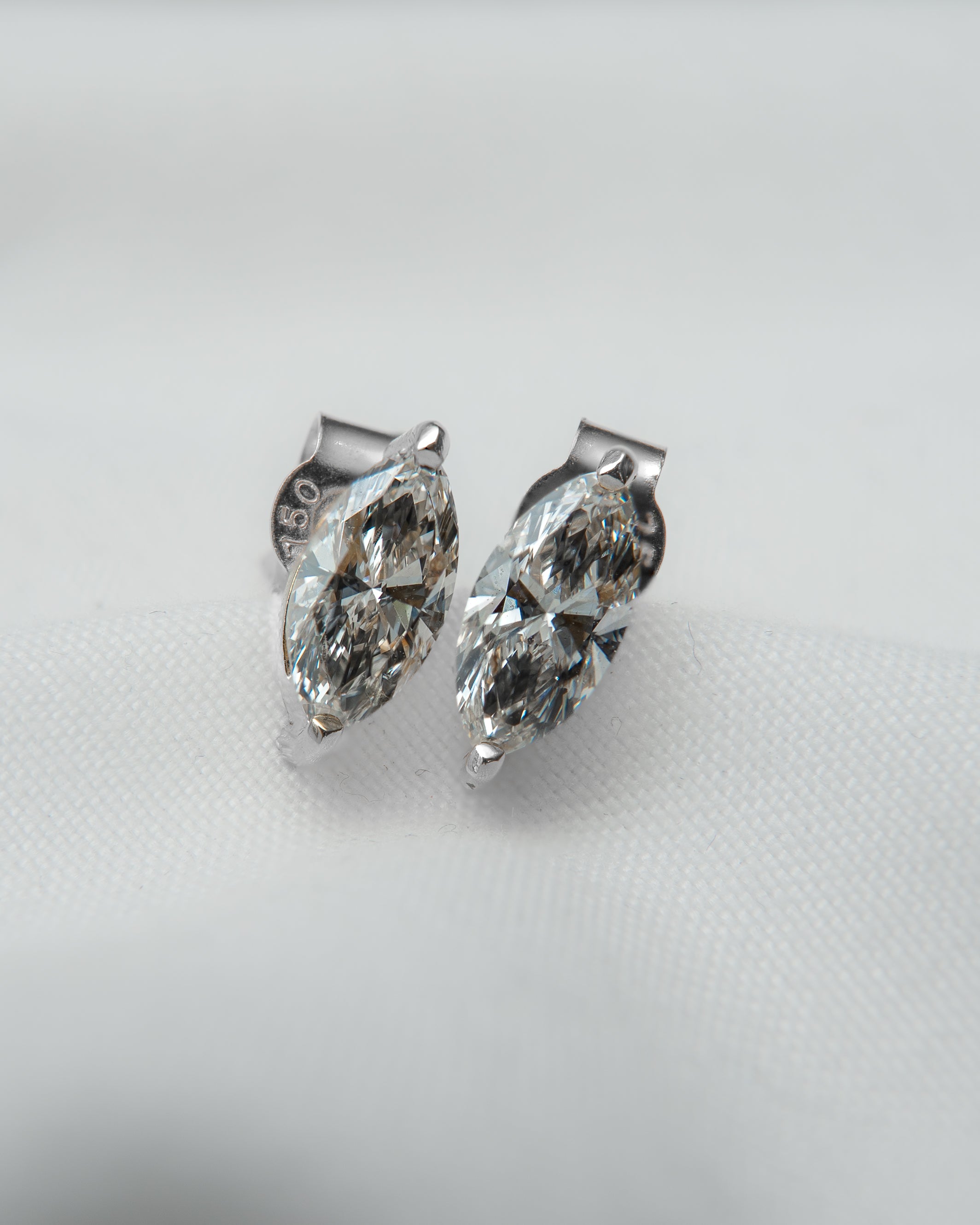 Willow - Marquise Lab Grown Diamond Stud Earrings