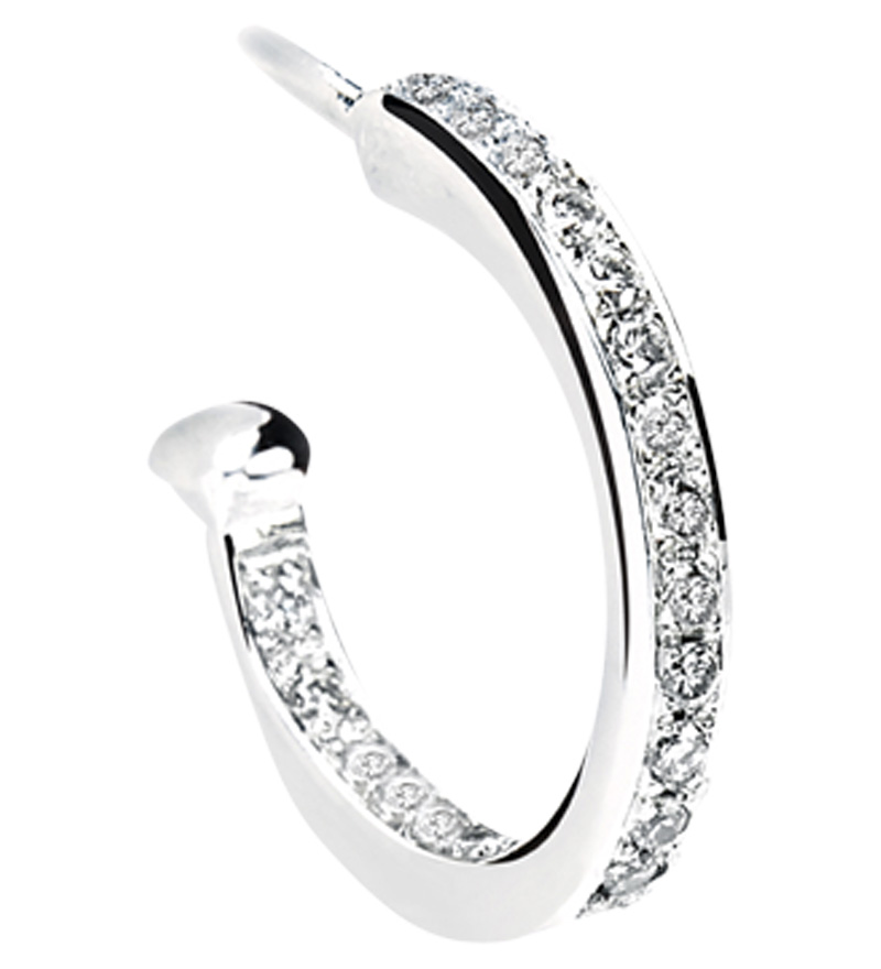 Diamond Set Hoop Earrings