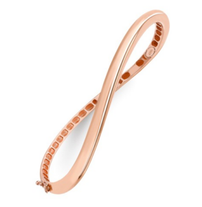 Galio 18ct Rose Gold Wave Bangle