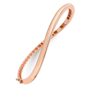 Galio 18ct Rose Gold Wave Bangle