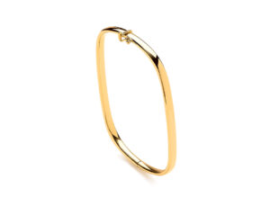 9ct Yellow Gold Rounded Square Bangle