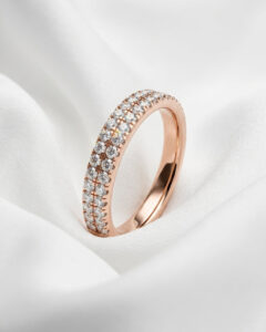 Violet Deluxe - 2.60mm Double Row Micro Claw Set 50% Lab-Grown Diamond Ring