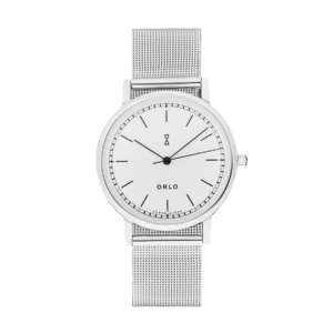 Copenhagen Silver White Mesh Watch