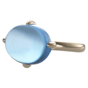 Blue Topaz Ring in 18k Rose Gold
