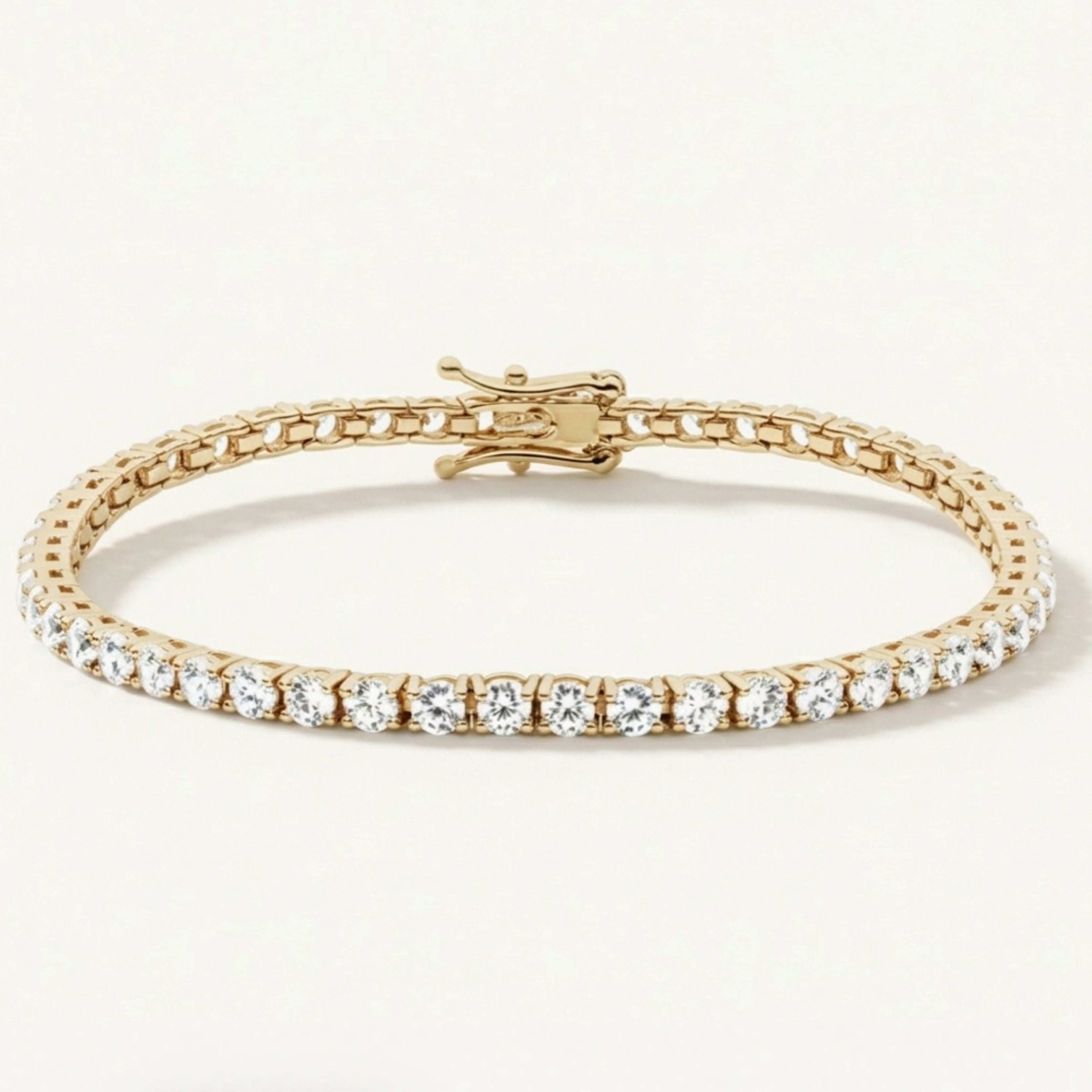 The Gold Moissanite Tennis Bracelet
