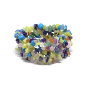 Multi Gemstone Elasticated Bracelet
