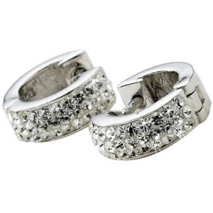 Crystal Cuff Hoop Earrings