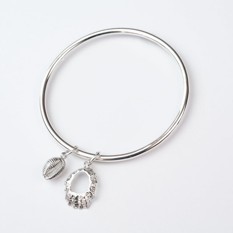 Rockpool Shell Bangle - Limpet and Cowrie