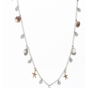 Seashell And Seahorse Charm Necklace