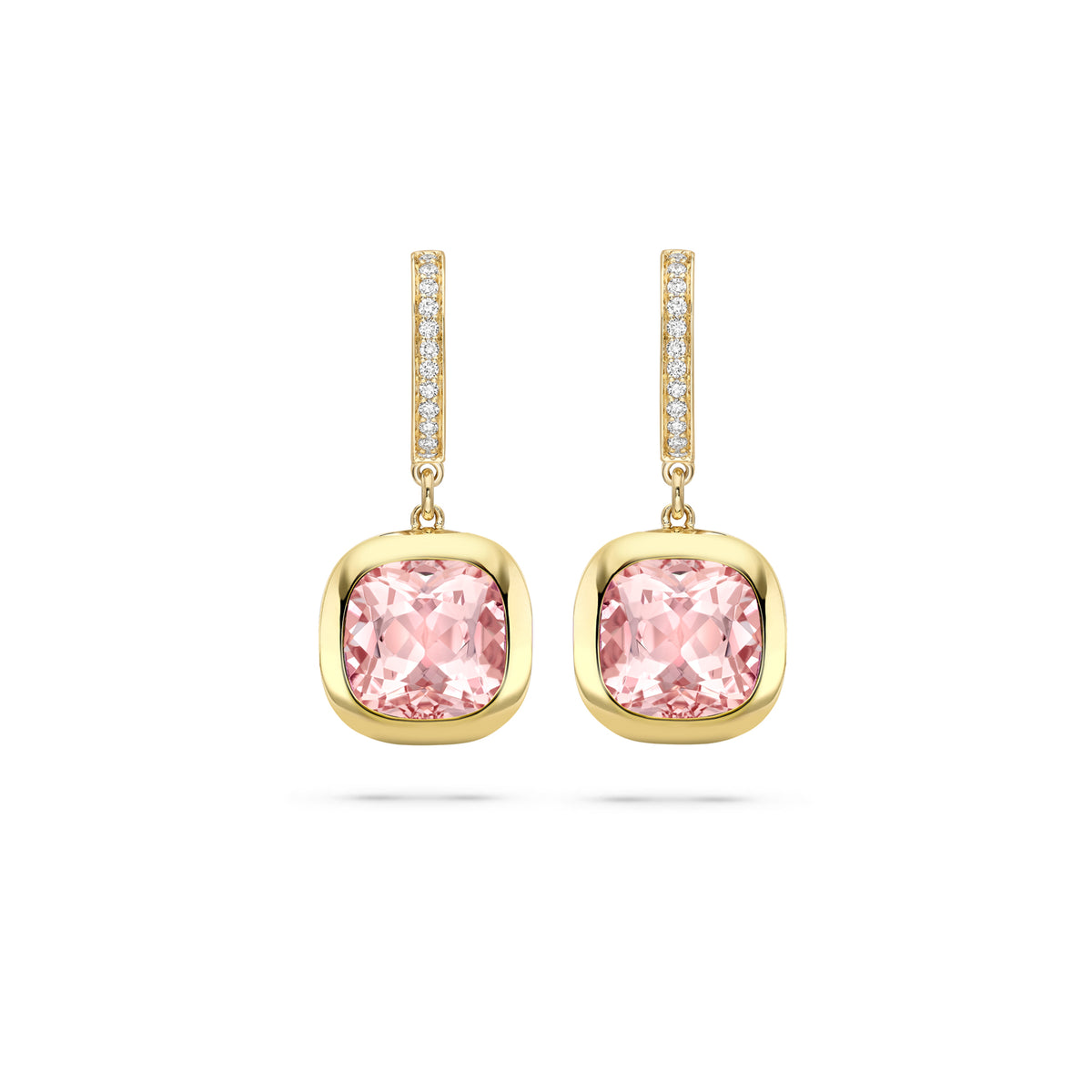 Florentine Dolce Vita Cushion Morganite Earrings