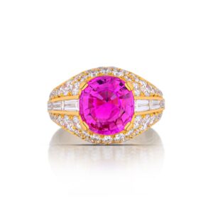 5.10 Carat Oval Pink Sapphire Bulgari Ring