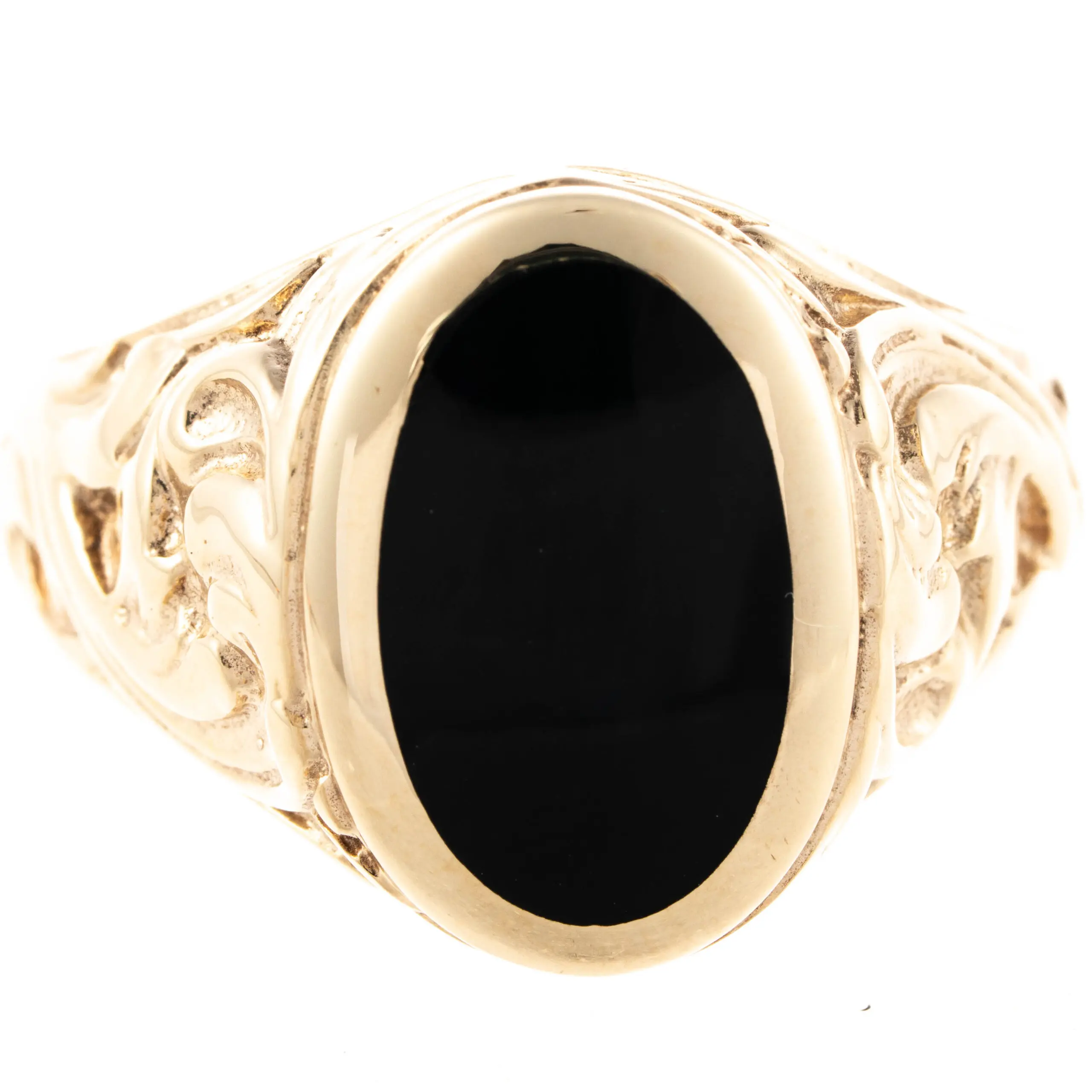 9ct Gold Gentlemans Onyx Signet Ring - Image 2