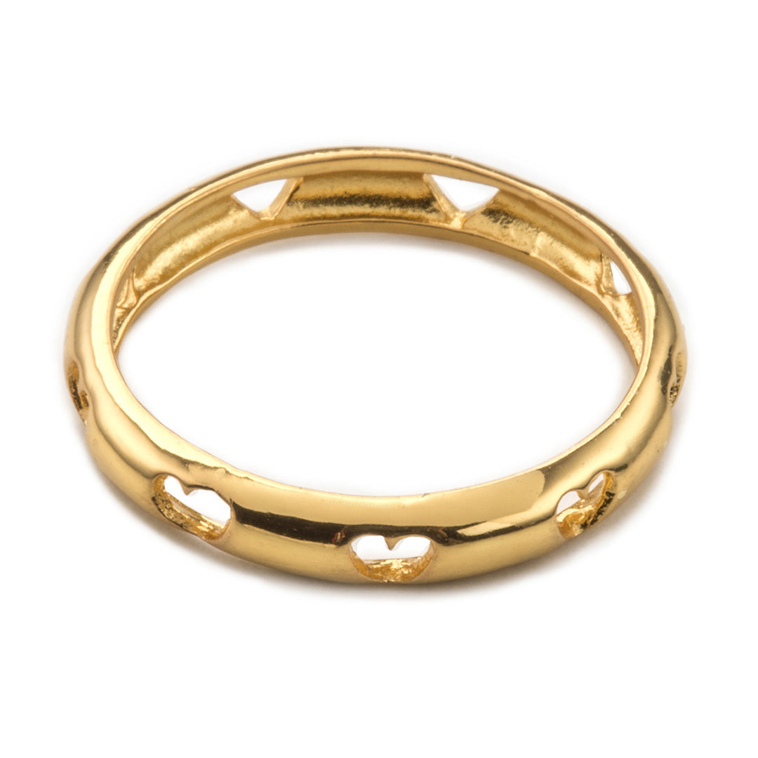 Gold Plated Heart Design Ring - Image 2