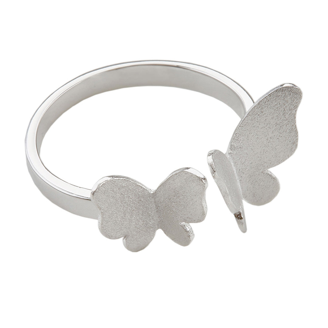Silver butterfly ring. - Image 2