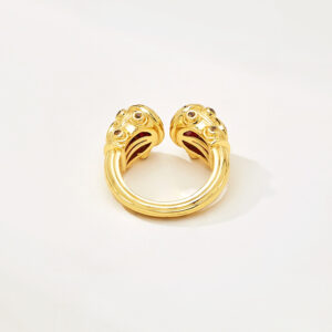 Gold Vermeil Garnet Deja Vu Ring