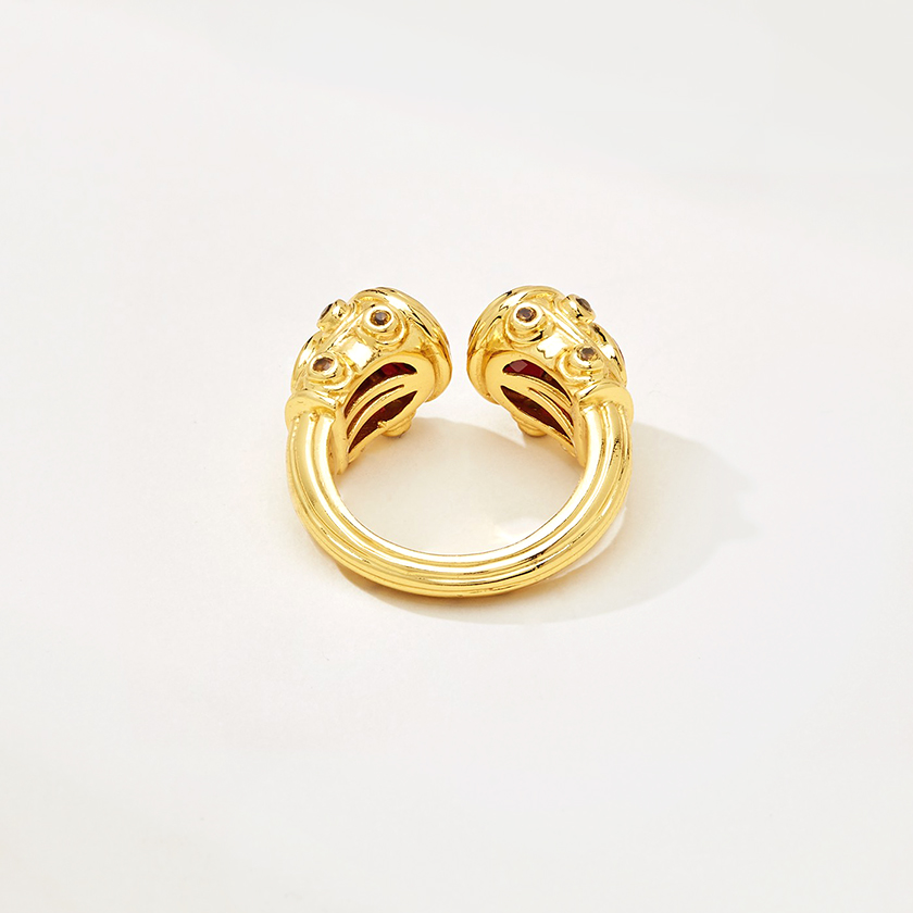 Gold Vermeil Garnet Deja Vu Ring - Image 2