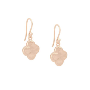 Small Rose Gold Clover Earrings
