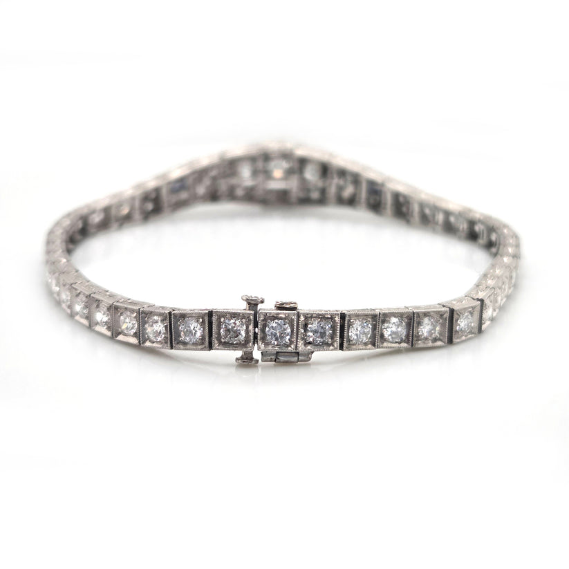 Art Deco Diamond and Sapphire Bracelet, Circa 1920s - Image 4