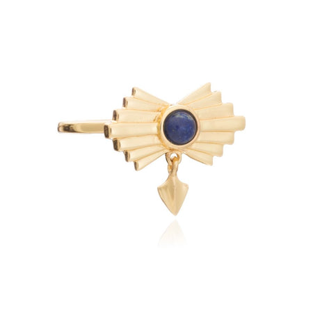 Azteca Gold Vermeil Ring with Lapis Stone - Image 2