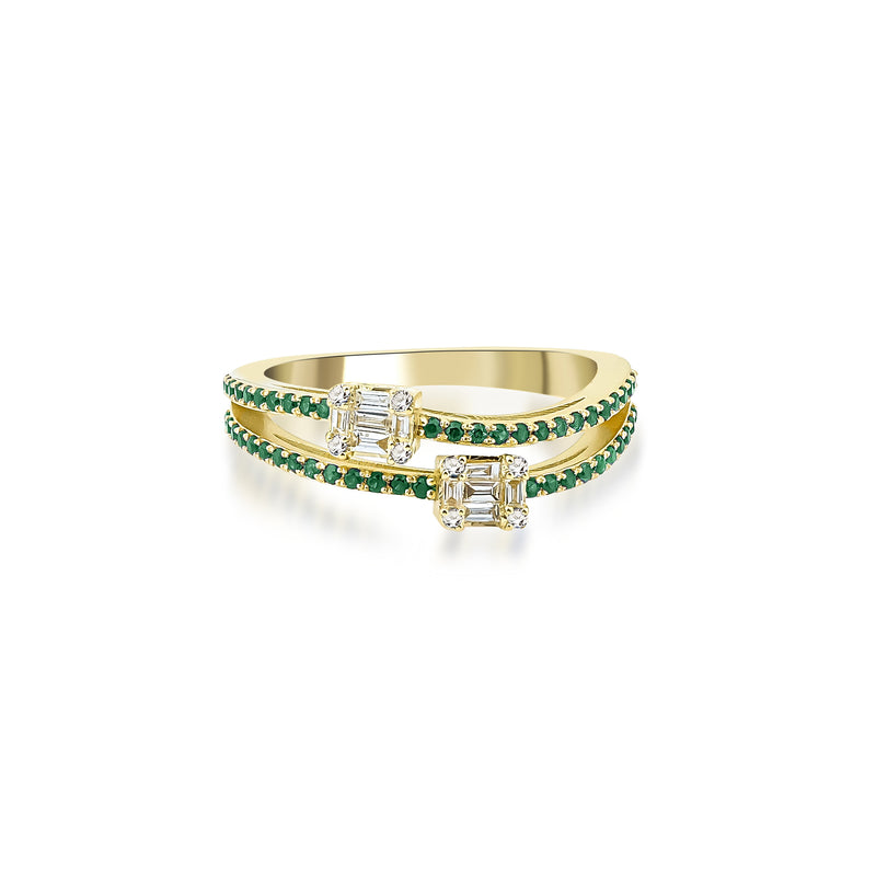 Mirage Duality Ring - Emeralds - Image 2